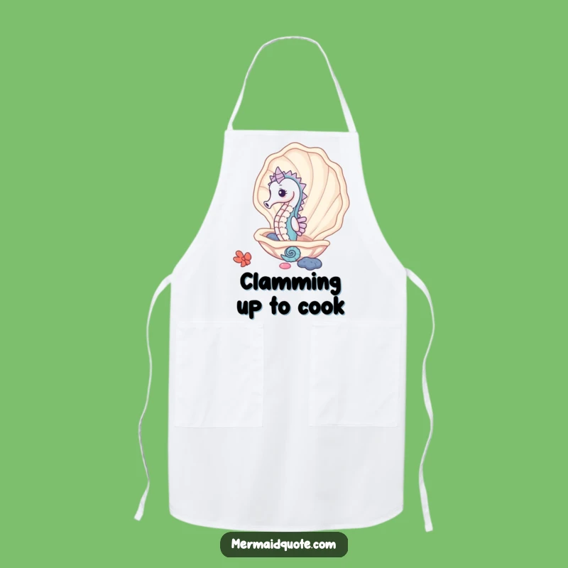Funny Seahorse Clam Apron: Cook with Ocean Delights