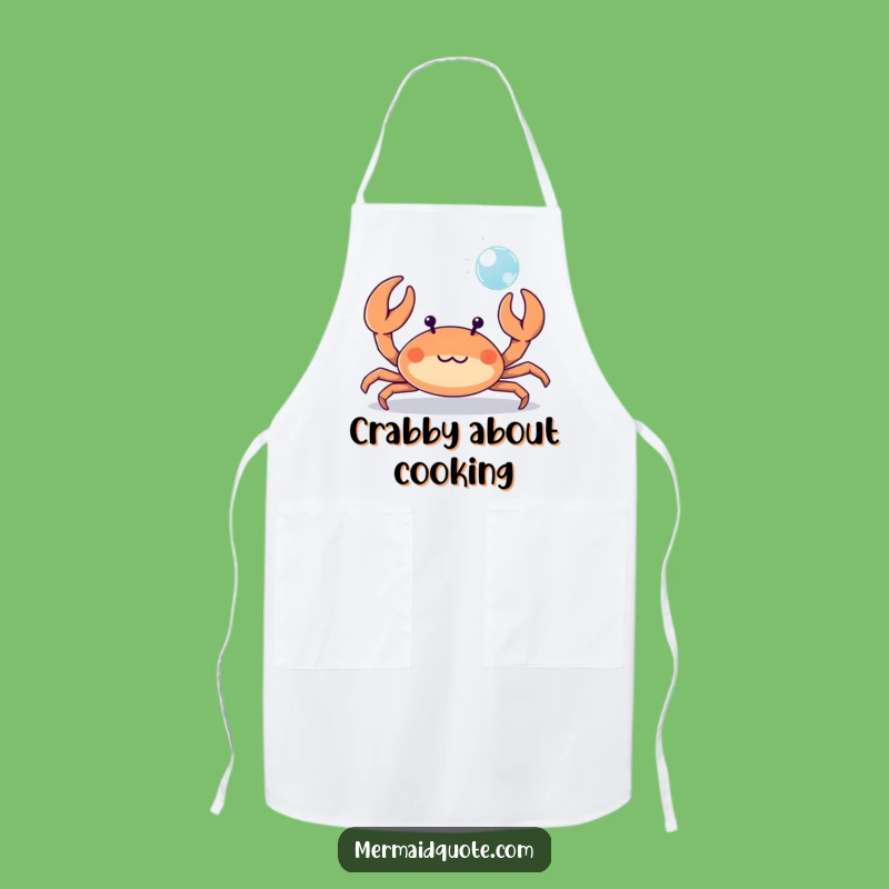 Funny Crab Bubble Apron: Cook with Seaside Delights