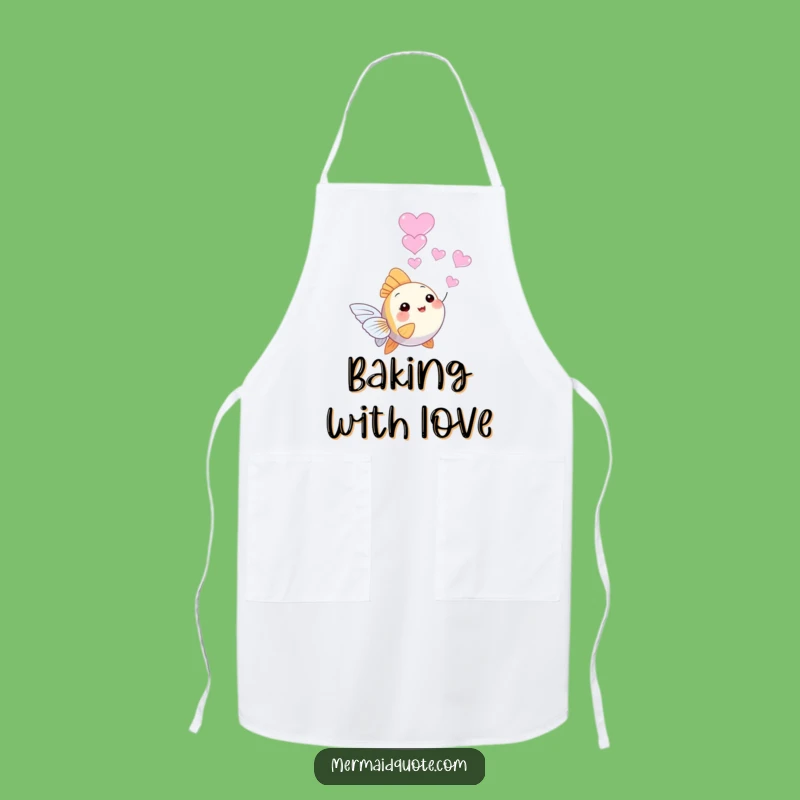 Funny Angelfish Bubble Apron - Whimsical Kitchen Wear for Sweet Bakers