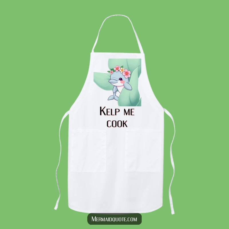 Funny Dolphin Apron: Whimsical Kitchen Fun, a Delightful Funny Gift!
