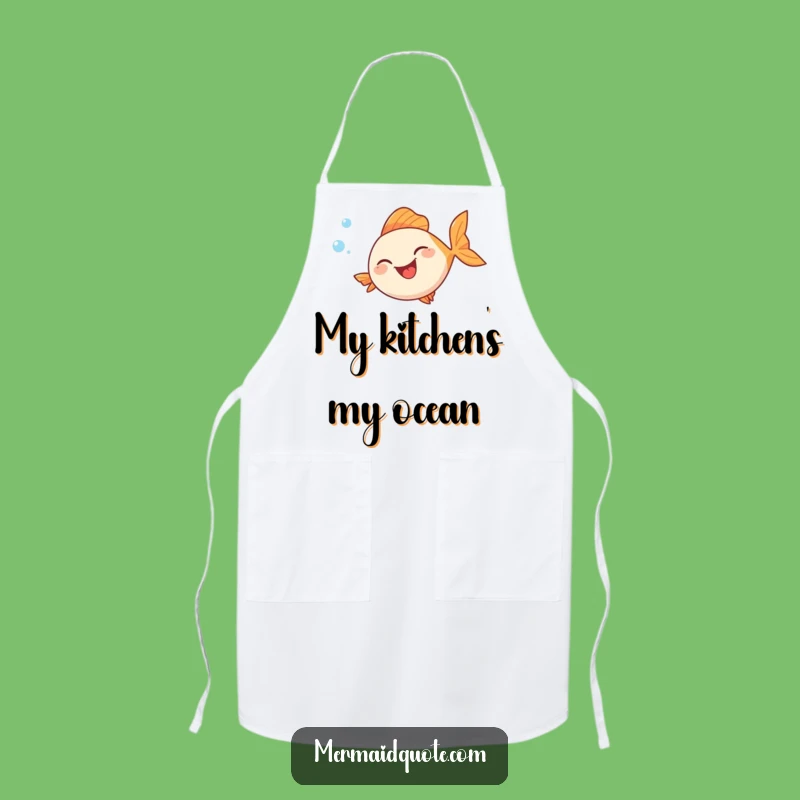 Funny Laughing Fish Apron - Cook Up Smiles in the Kitchen!