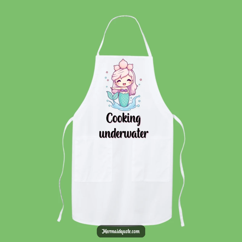 Funny Mermaid Splashing Water Apron: Cook with Coastal Fun!