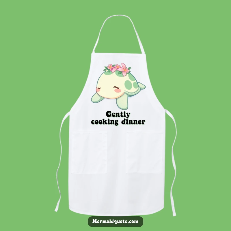 Funny Sleepy Turtle Chef Apron - Relaxed & Whimsical Gift!
