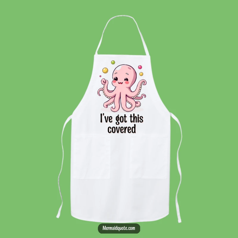 Funny Octopus Pearl Juggling Apron - Cook Up Laughs in Style!