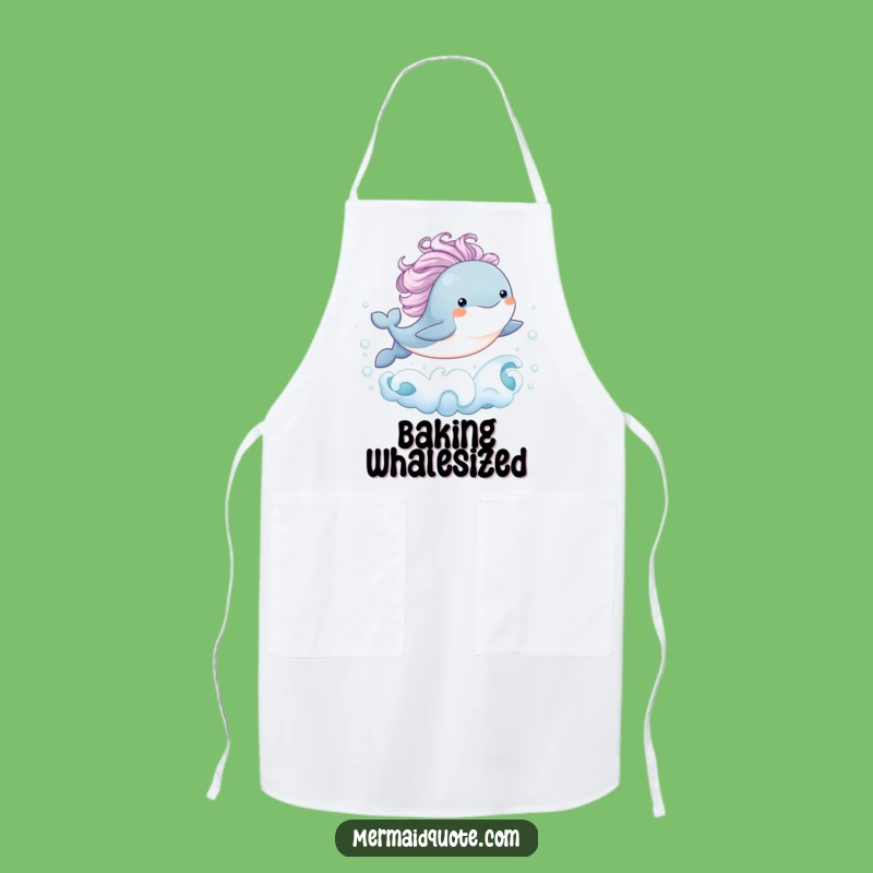 Joyful Baby Whale Leap Kitchen Apron: Funny and Practical Gift for Ocean Cooks
