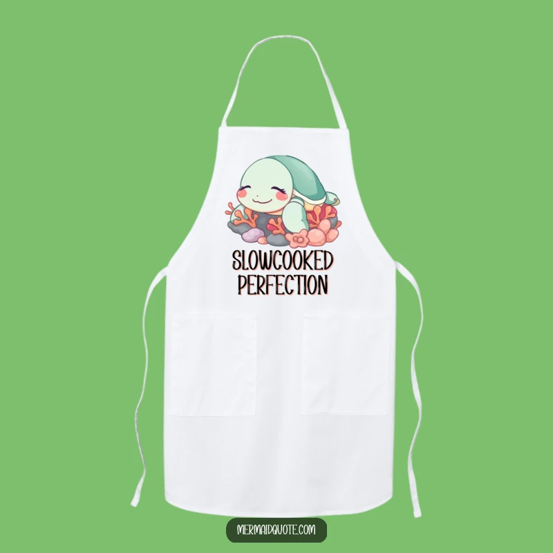 Funny Sleeping Turtle Kitchen Apron - Relaxing Chef Gift