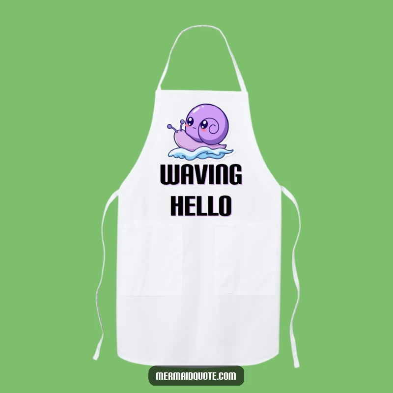 Funny Purple Sea Snail Apron - Bubbly Eyes Kitchen Fun, Hilarious Funny Gift