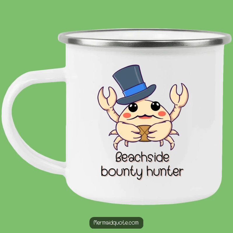 Funny Crab Camp Mug: Top Hat Treasure Hunter's Durable Outdoor Gift