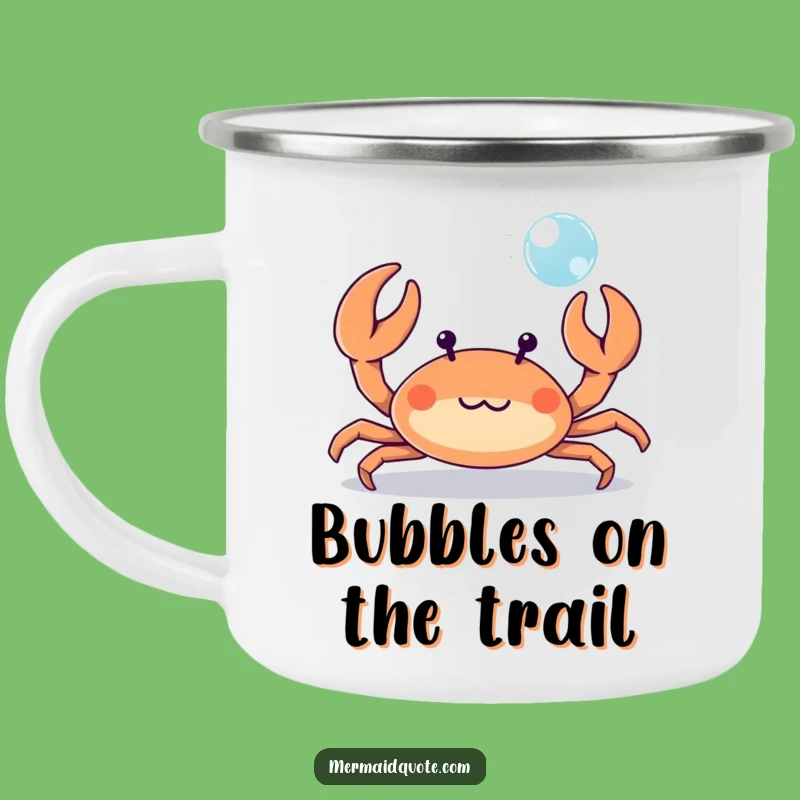 Funny Crab Bubble Camping Mug: Adventure Fuel for Beach Lovers