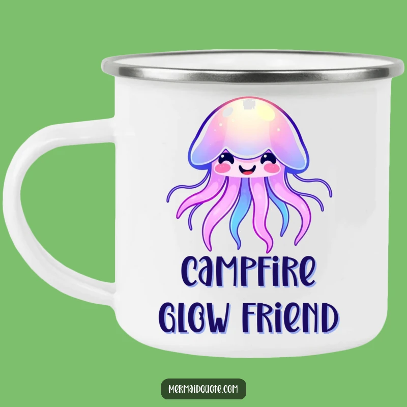 Funny Kawaii Jellyfish Camp Mug - Glowing Adventure Gift