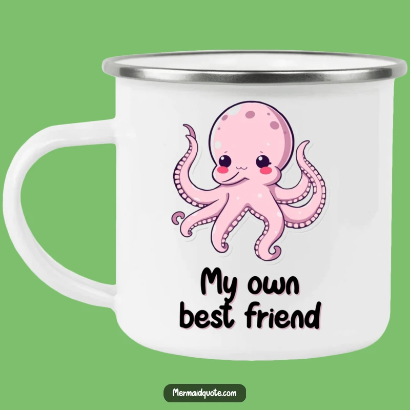 Durable Funny Kawaii Octopus Camping Mug - Hilarious Self-Tickling Outdoor Drinkware