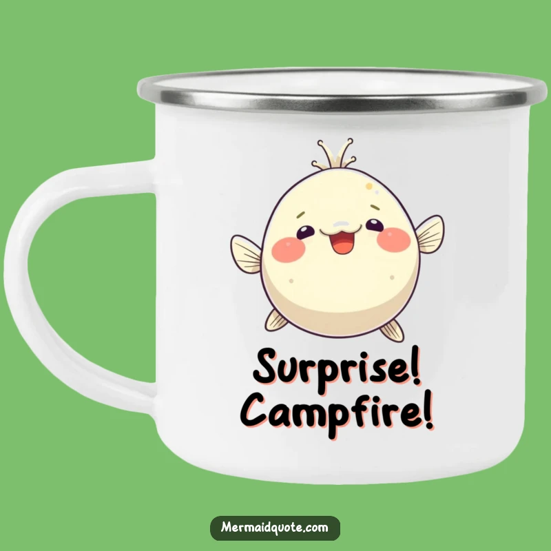 Durable Funny Pufferfish Camping Mug - Hilarious Surprise for Outdoor Drinks