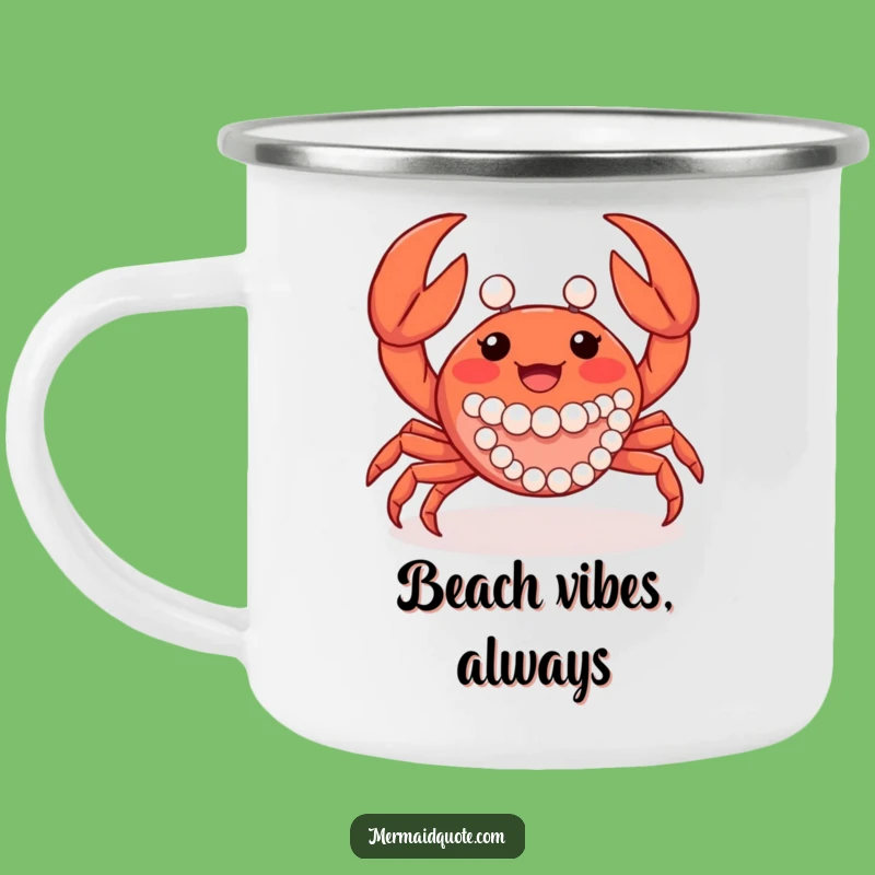 Funny Crab Camping Mug - Claws & Pearls Outdoor Fun, Durable Funny Gift