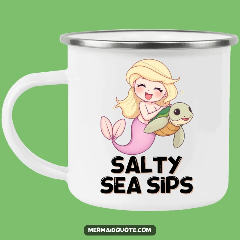 Funny Mermaid Camping Mug - Ocean Laugh Adventure