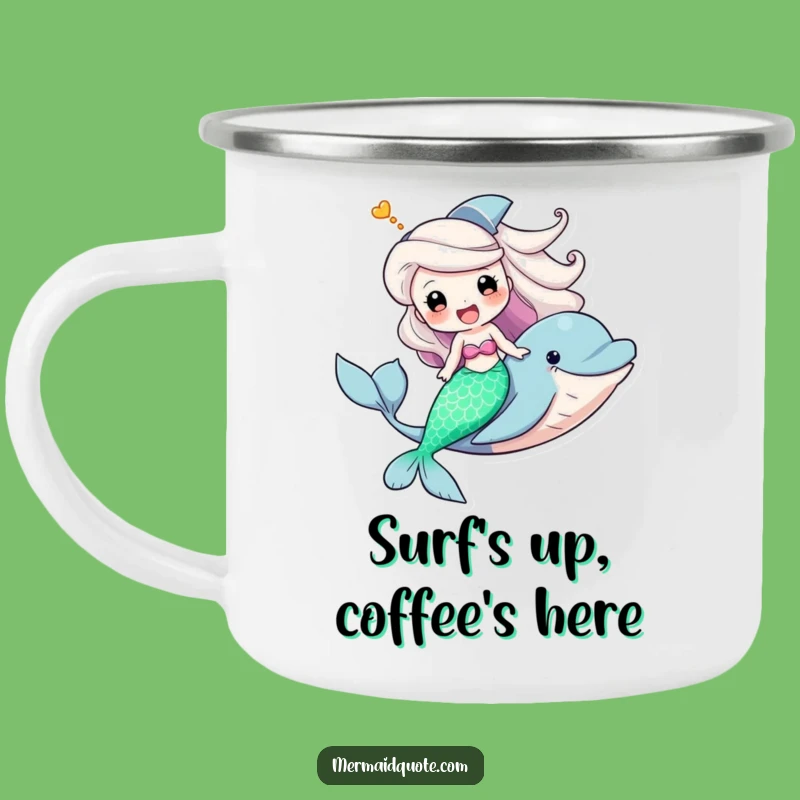 Funny Mermaid Dolphin Camp Mug - Hilarious Outdoor Adventure Gift