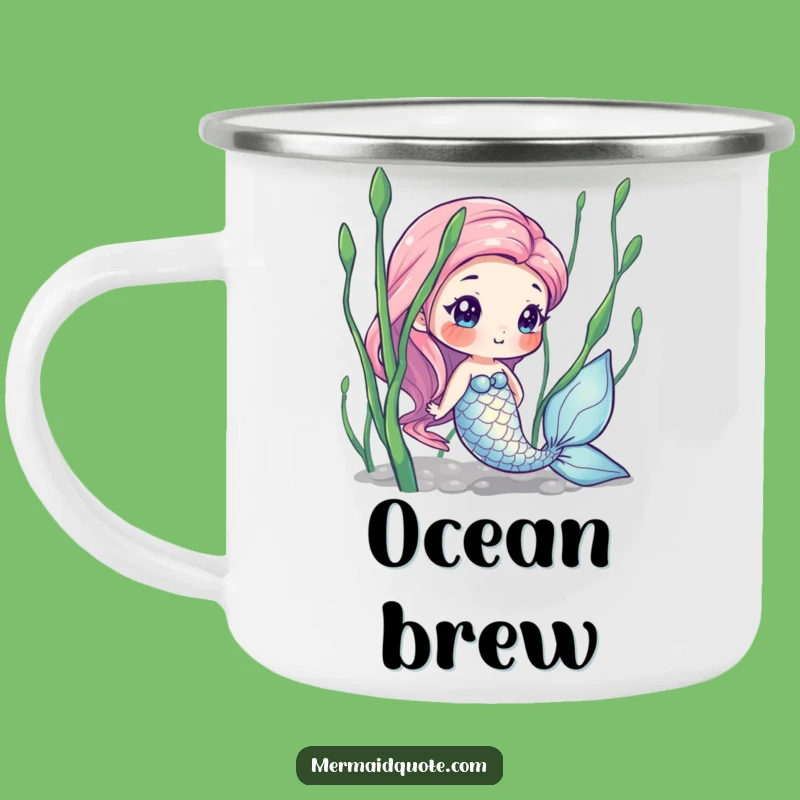 Funny Mermaid Seaweed Camping Mug: Durable Enchanted Gear, Perfect Funny Gift