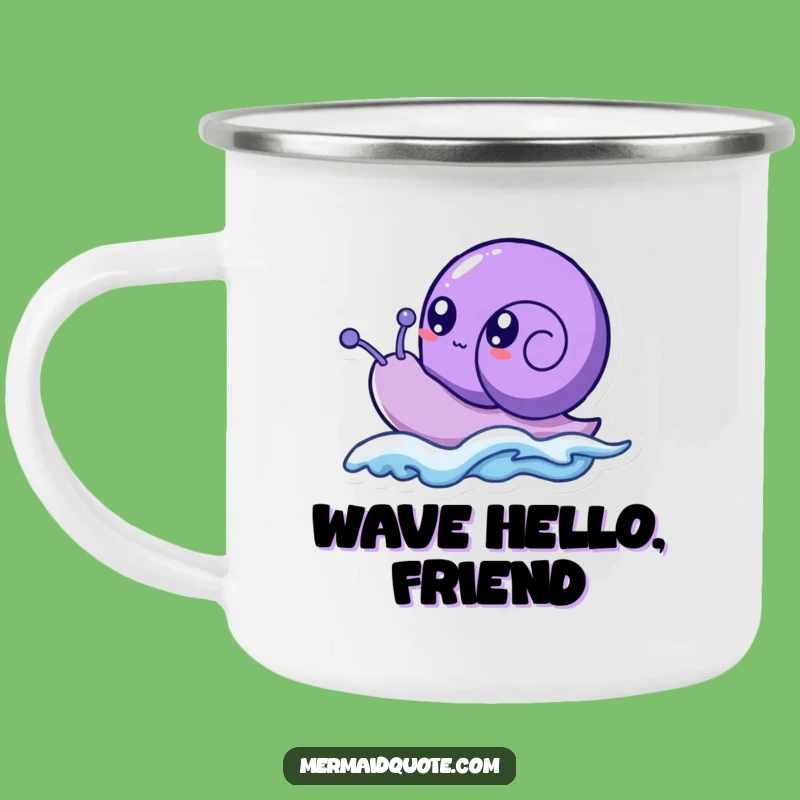 Funny Purple Sea Snail Camping Mug - Bubbly Eyes Outdoor Fun, Rugged Funny Gift