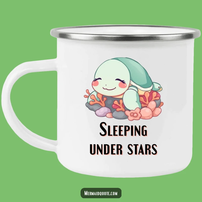Funny Sleeping Turtle Camp Mug - Relaxing Adventure Gift