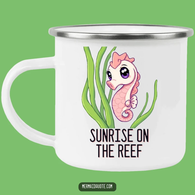Funny Seahorse Camping Mug: Explore the Outdoors With Oceanic Humor!
