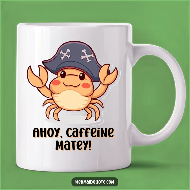 Funny Crab Pirate Mug: Arrr-guably the Funniest Mug for Sea Lovers!
