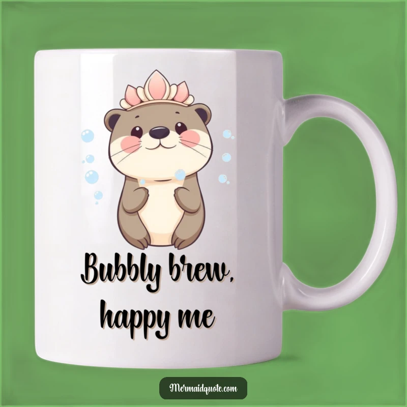 Funny Kawaii Otter Mug: Adorable Bubble Fun, A Whimsical Funny Gift
