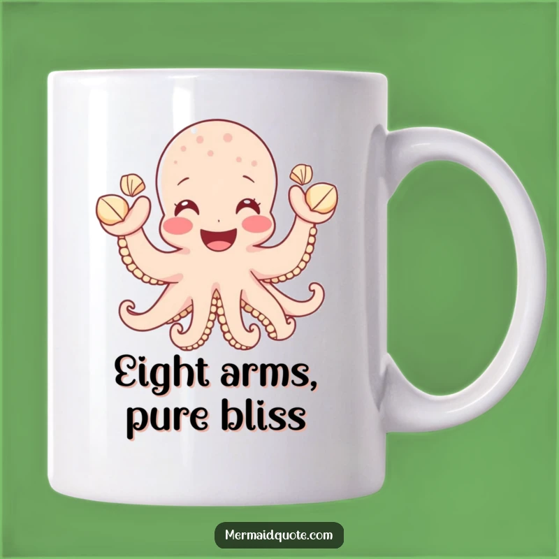 Funny Joyful Octopus Seashell Wave Mug - The Ultimate Humorous Gift!
