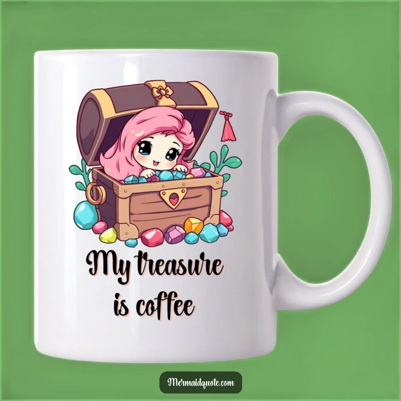 Funny Mermaid Treasure Mug: Curious Peek, The Perfect Fantasy Funny Gift!