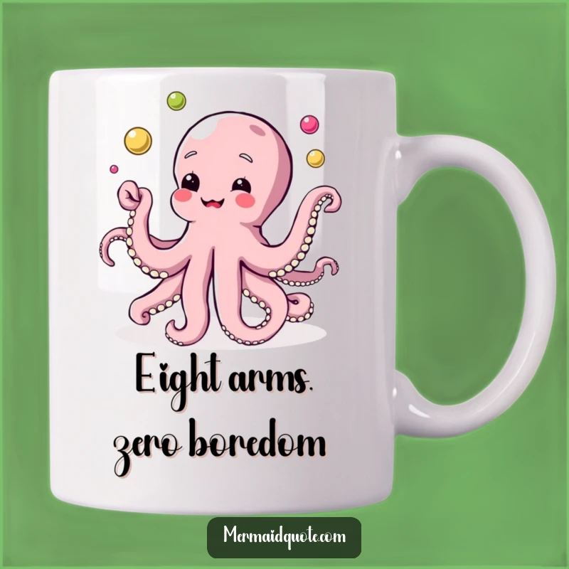 Funny Octopus Pearl Juggling Mug - The Perfect Whimsical Gift for Sea Lovers!