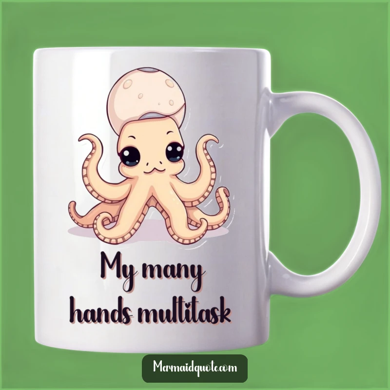Funny Octopus Seashell Stack Mug - Hilarious Ocean Creature Gift