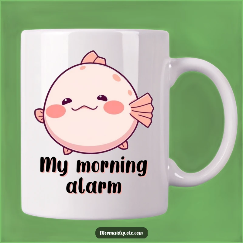 Funny Pufferfish Mug: Embrace Shyness With Inflated Humor!