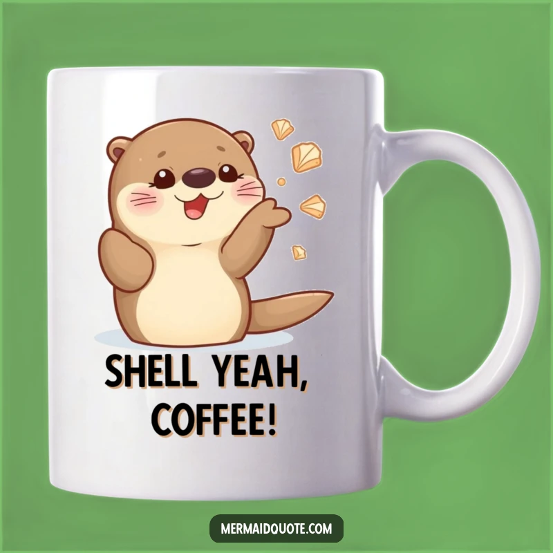 Funny Sea Otter Juggling Seashells Mug: A Delightful and Funny Gift for Otter Lovers