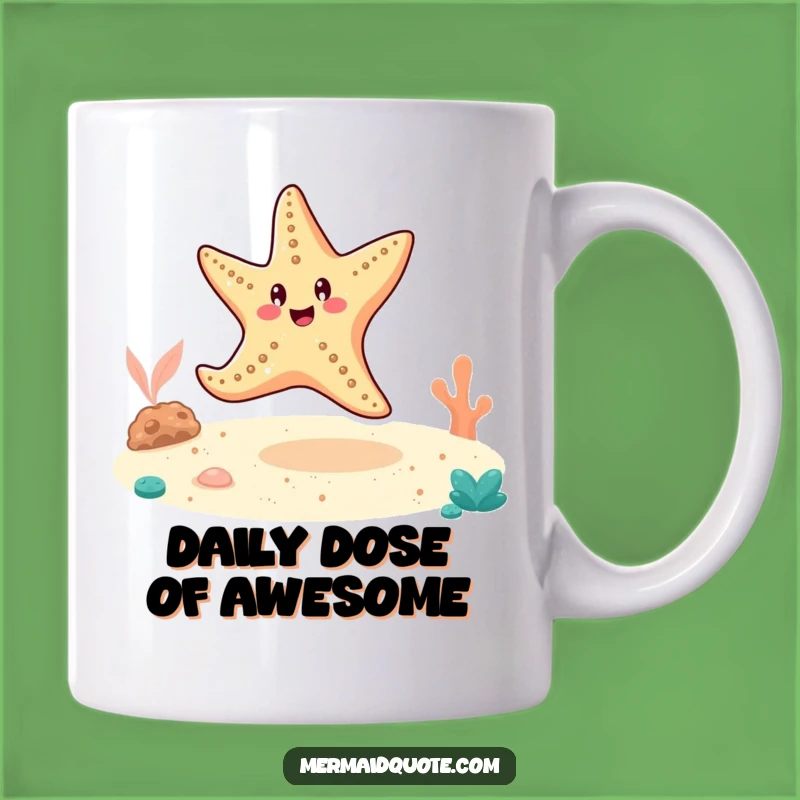 Funny Starfish Cartwheel Mug: Ocean Fun, Hilarious Gift for Beach Lovers