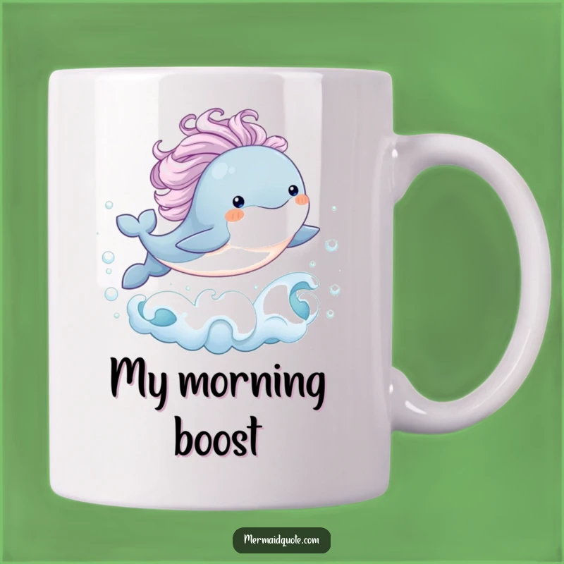 Joyful Baby Whale Leap Mug: Funny and Whimsical Gift for Ocean Lovers