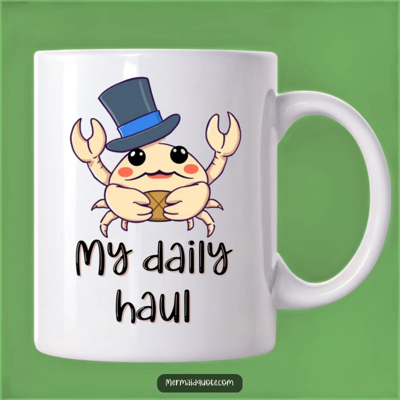 Funny Crab Treasure Hunter Mug: A Curious Top Hat Crustacean Gift Idea