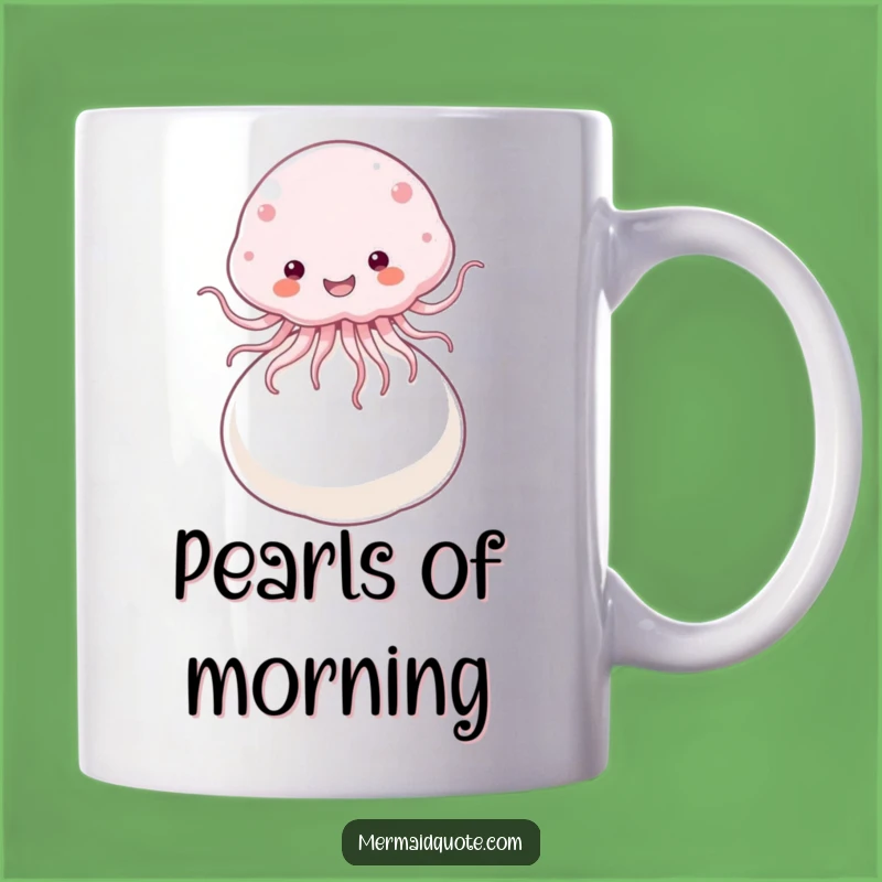 Funny Jellyfish Pearl Mug: Bouncing with Joyful, Aquatic Humor
