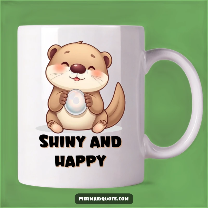 Funny Otter & Pearl Mug - Delightful Gift for Curious Minds & Animal Lovers