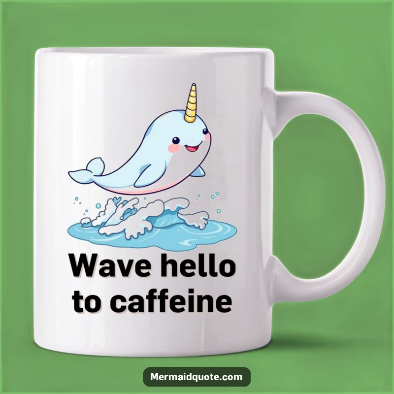 Funny Kawaii Narwhal Mug: Magical Leap, A Dreamy Funny Gift
