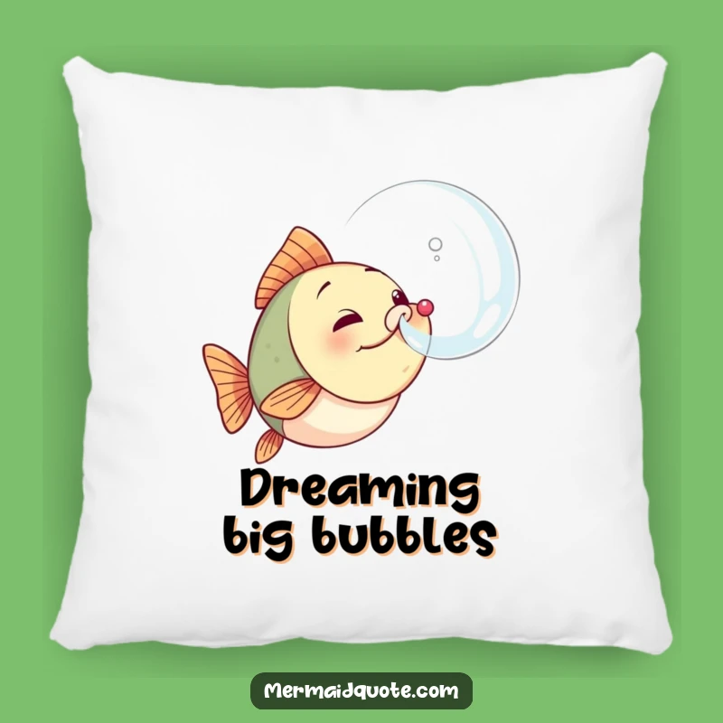 Funny Determined Fish Accent Pillow - Motivational & Comfy Gift