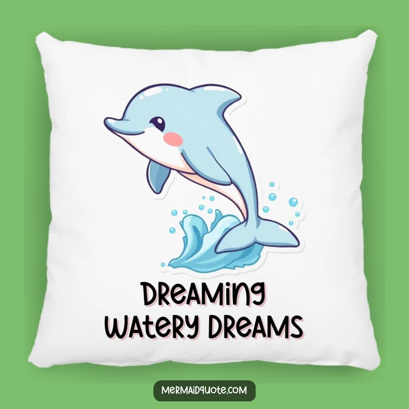 Funny Dolphin Waves Pillow: Cozy Ocean Accent, Perfect Funny Gift