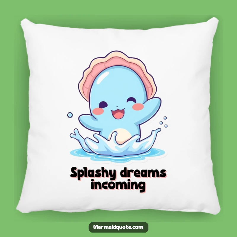Funny Kawaii Blue Creature Pillow - Cozy Splash Comfort Cushion