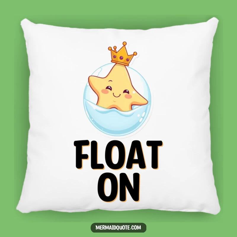 Funny Starfish Crown Bubble Pillow: Cozy Royal Accent, Perfect Funny Gift
