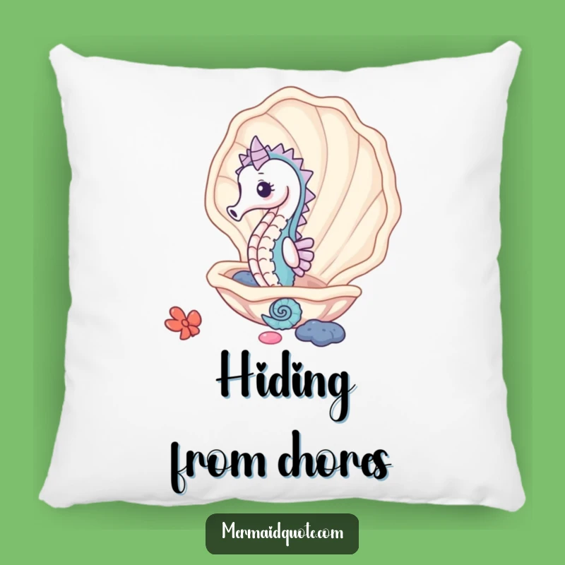 Funny Seahorse Clam Pillow: Cozy Up with Ocean Charm