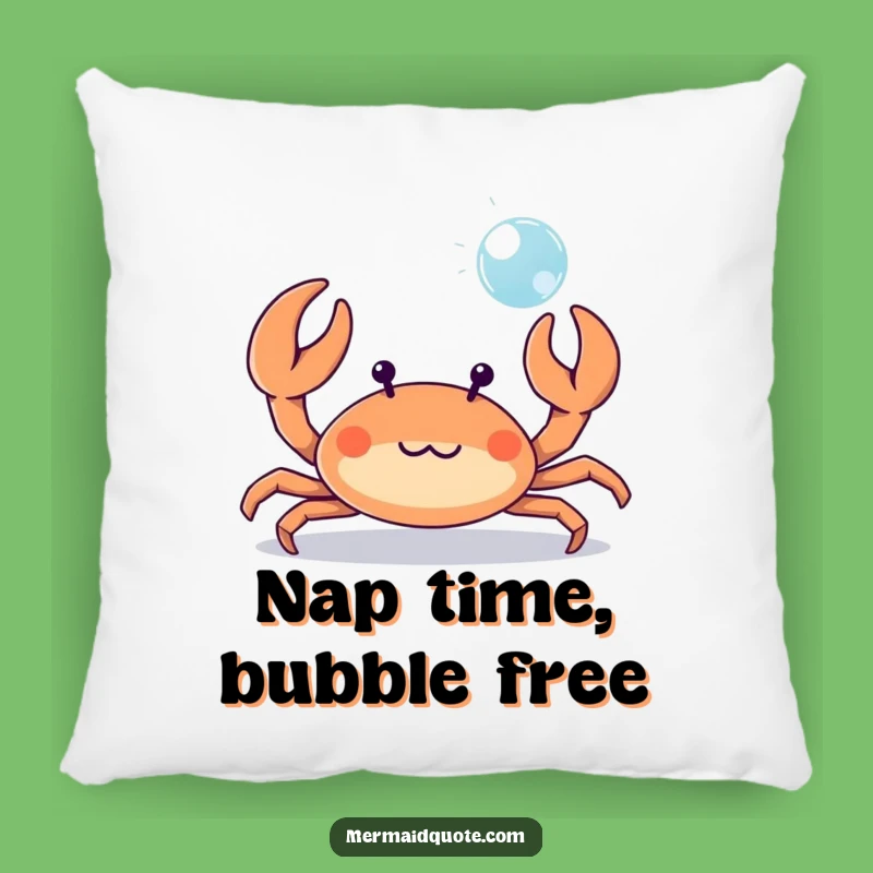 Funny Crab Bubble Pillow: Cozy Up with Beachy Fun