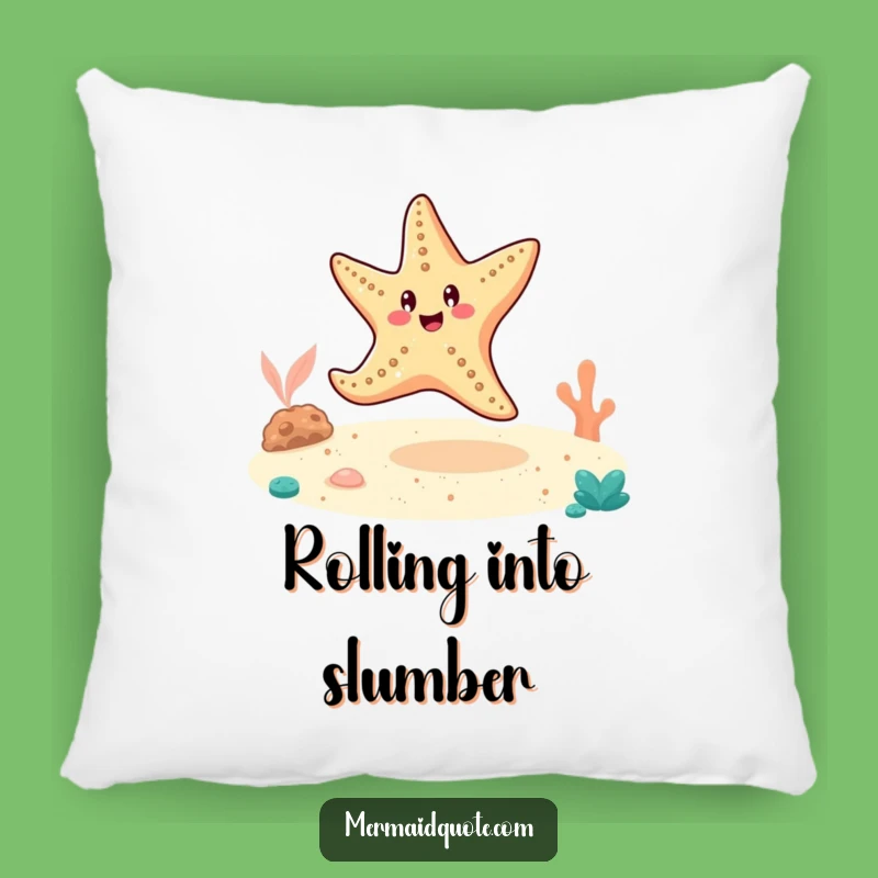 Funny Starfish Cartwheel Pillow: Ocean Comfort, Comfy Funny Gift