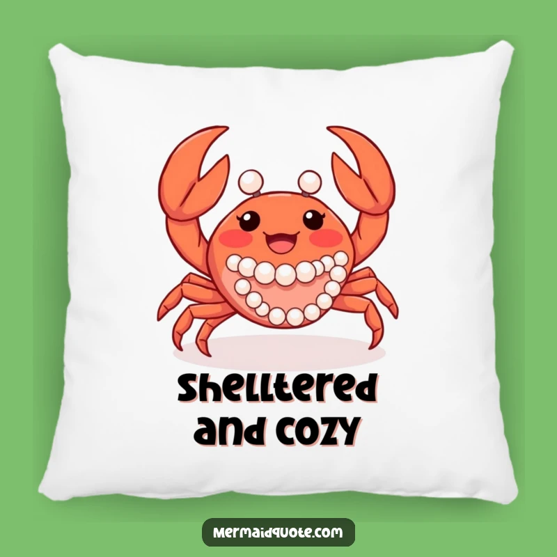 Soft Funny Crab Pillow - Claws & Pearls Comfort, Luxurious Funny Gift for Decor