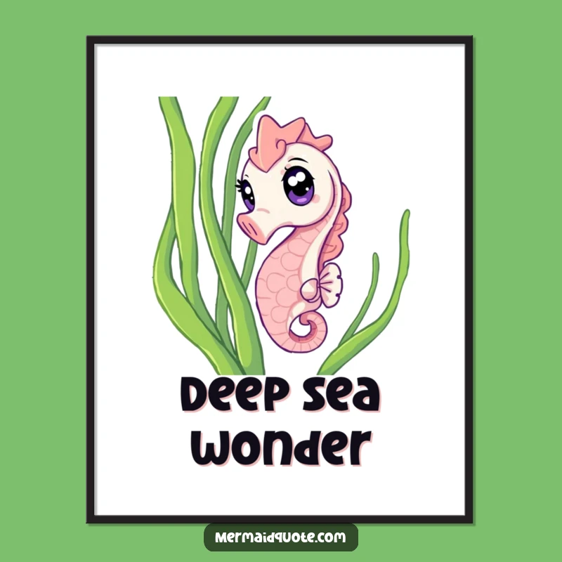 Funny Seahorse Digital Art: Printable Oceanic Curiosity and Humor!