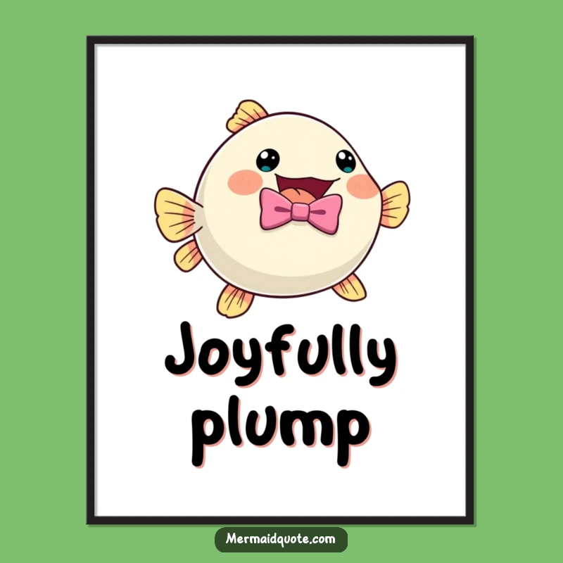 Funny Pufferfish Digital Art: Bow Tie Excitement Decor Gift Download