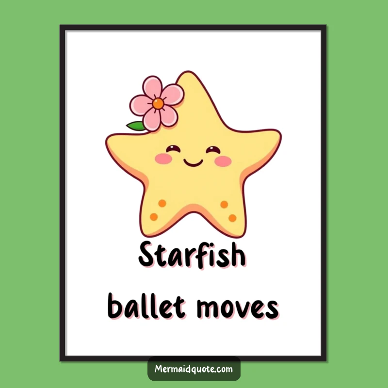 Funny Dancing Starfish Digital Art - Instant Aloha & Fun!
