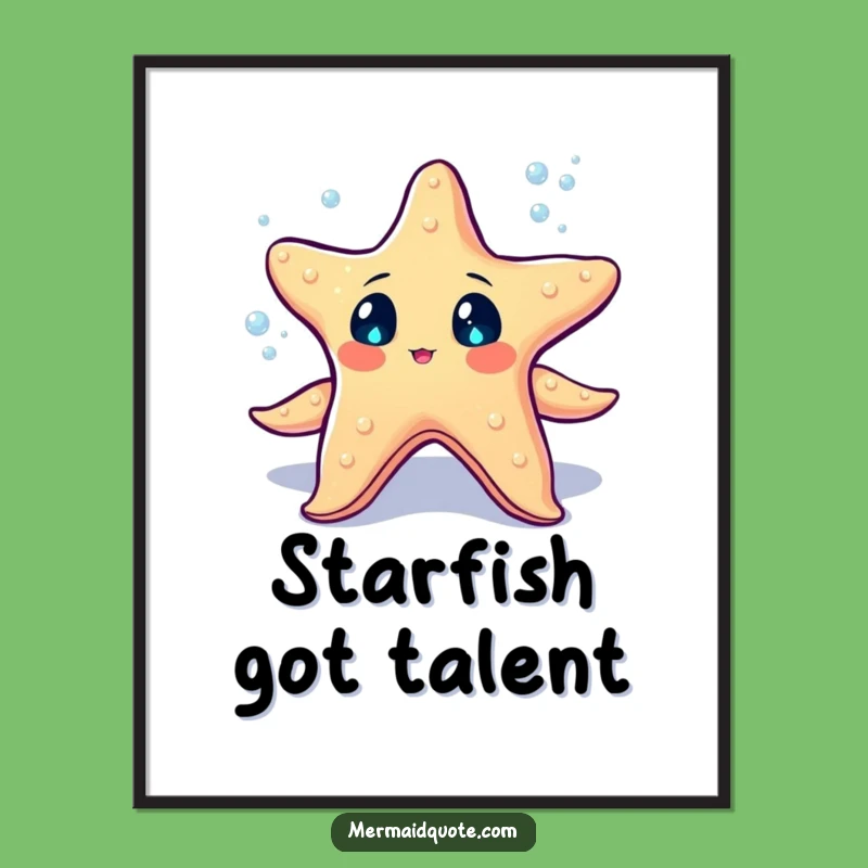 Funny Starfish Juggling Digital Art: Instant Magic Download, A Lovely Funny Gift