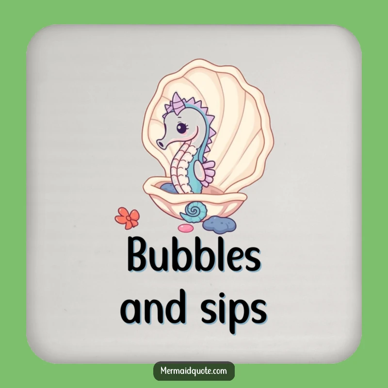Funny Seahorse Clam Coaster Set: Protect Surfaces with Charm
